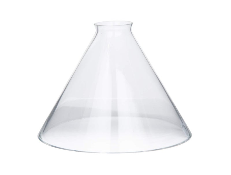 B&P LampÂ® Clear Glass Deep Cone Shade with 9 Inch Bottom Diameter and 2 1/4 Inch Top Lipped Fitter - Image 2
